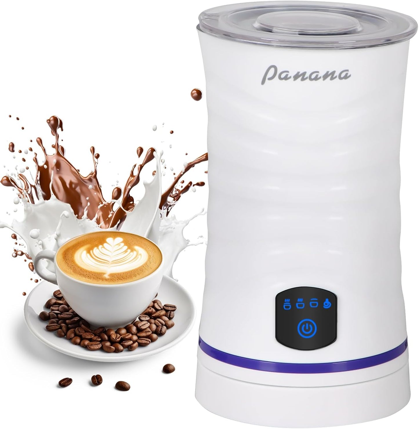Panana Electric Milk Frother - Hot/Cold Foam in Seconds!