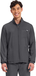 Cherokee Scrub Jacket Men's Zip Front Jacket with 5 Pockets