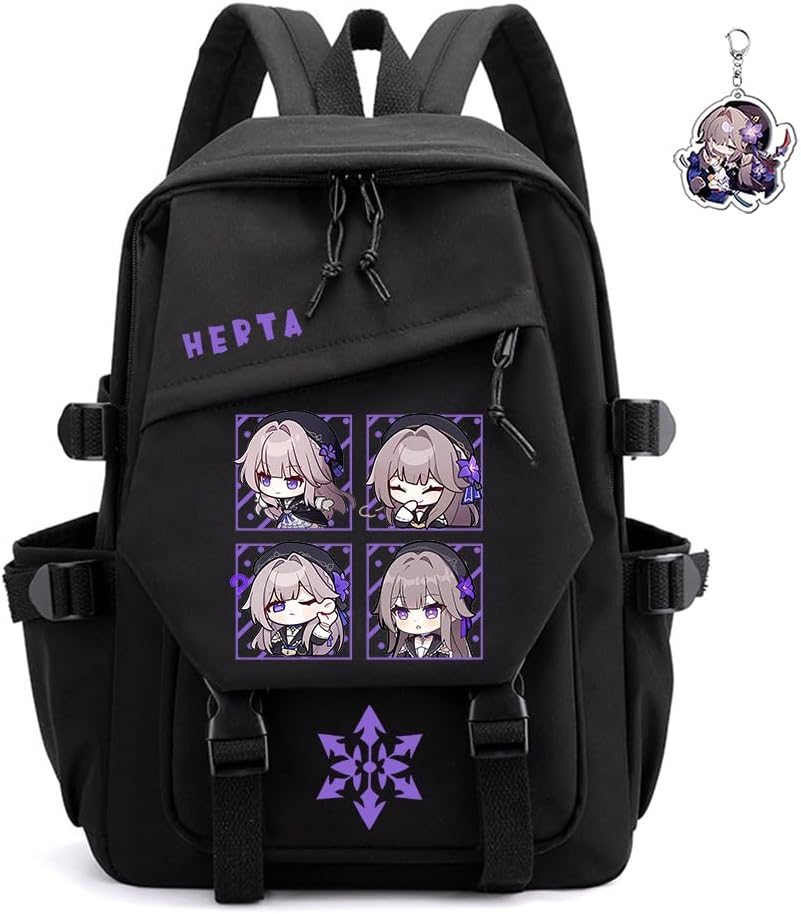 Honkai Star Rail Backpack for Kawaii Anime Lovers - Firefly Black
