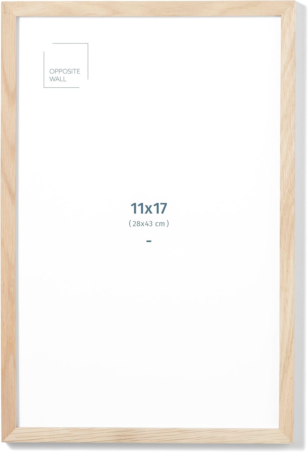 Natural Solid Oak Wood Picture Frame - 11x17 in Versatile Decor