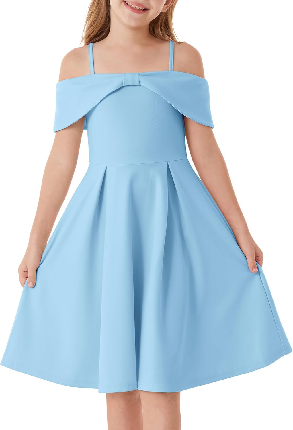 Elegant Off Shoulder A-Line Casual Party Dress for Girls
