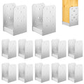 4x4 Post Base 12Pcs Stainless Steel Adjustable Anchors - Pack of 12