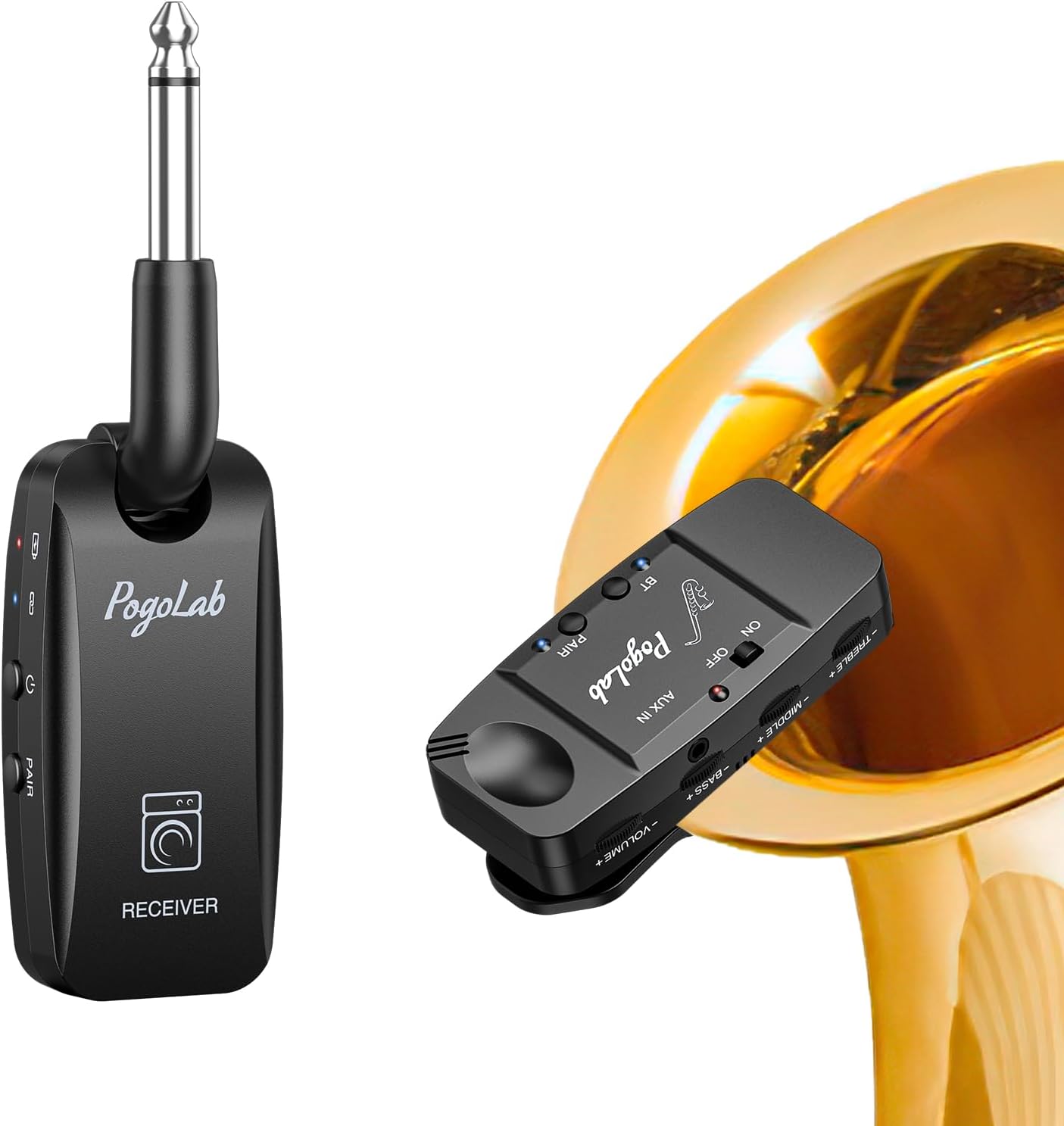 UHF Wireless Saxophone Microphone System for Brass Instruments