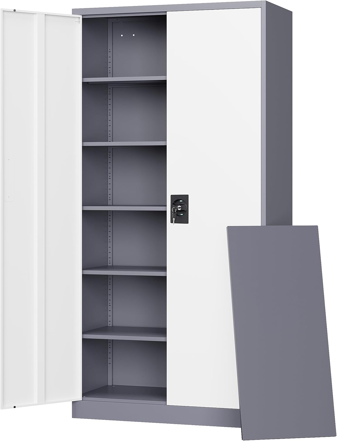 Letaya Metal Garage Storage Cabinets with Lock and Adjustable Shelves