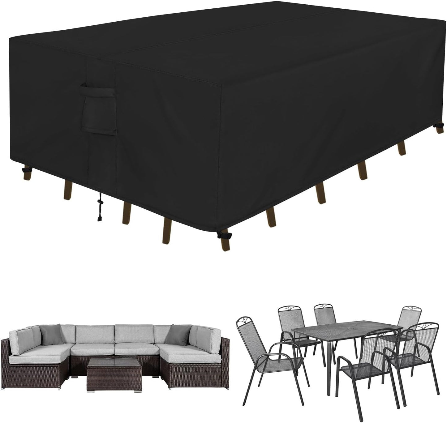Easy-Going Rectangle Patio Furniture Cover for Outdoor Use