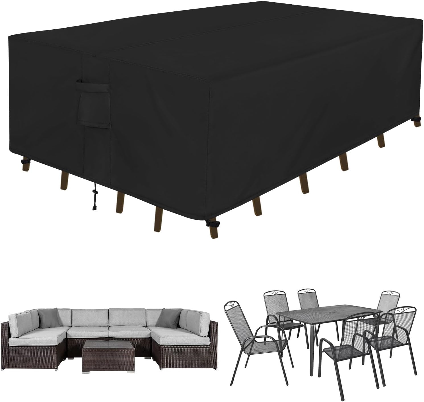 Easy-Going Rectangle Patio Furniture Cover for Outdoor Use