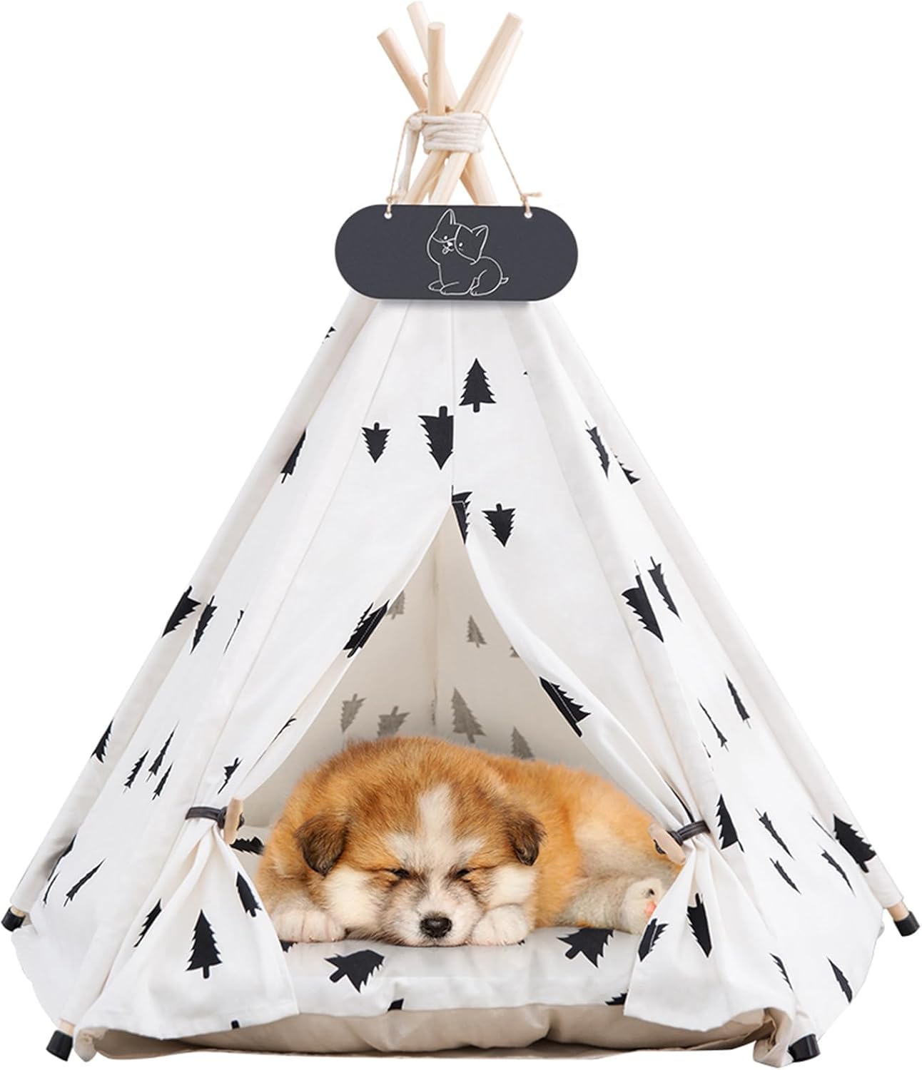 Cozy Pet Teepee with Washable Cushion by Mooipet