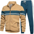 Men's Sweat Suit 2-Piece Tracksuit Set - Casual Contrast Jogging Gear