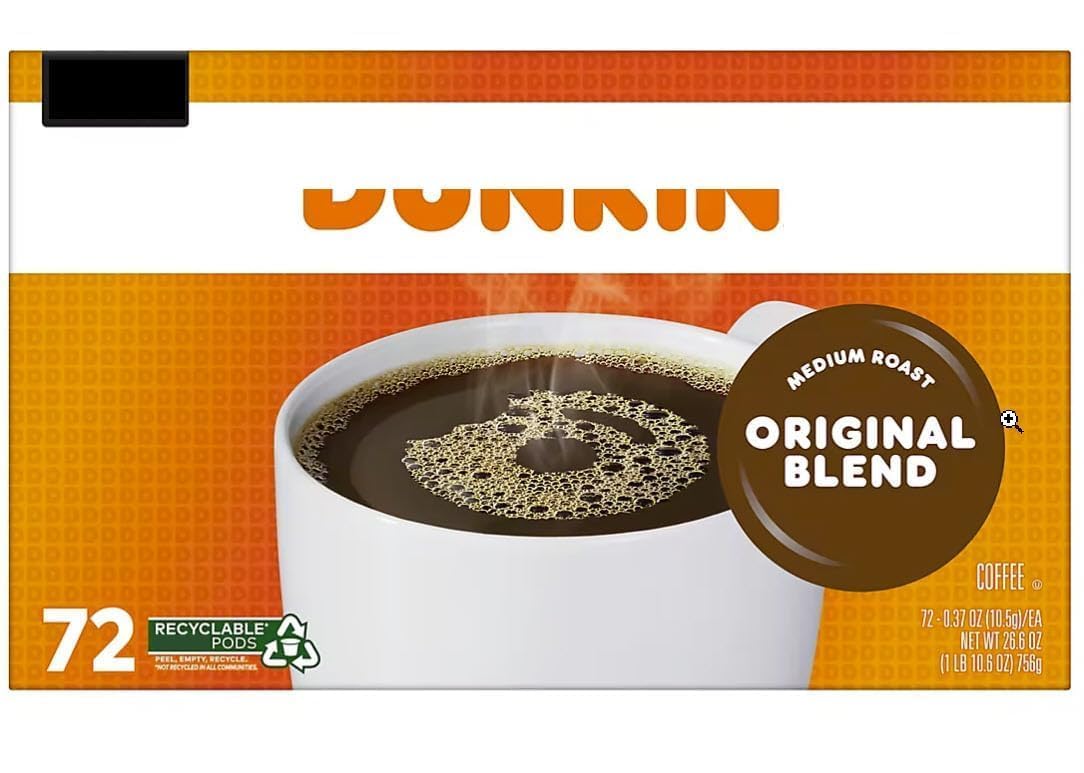 Dunkn. Donuts Original Blend Coffee K-Cup Pods for Flavorful Brew
