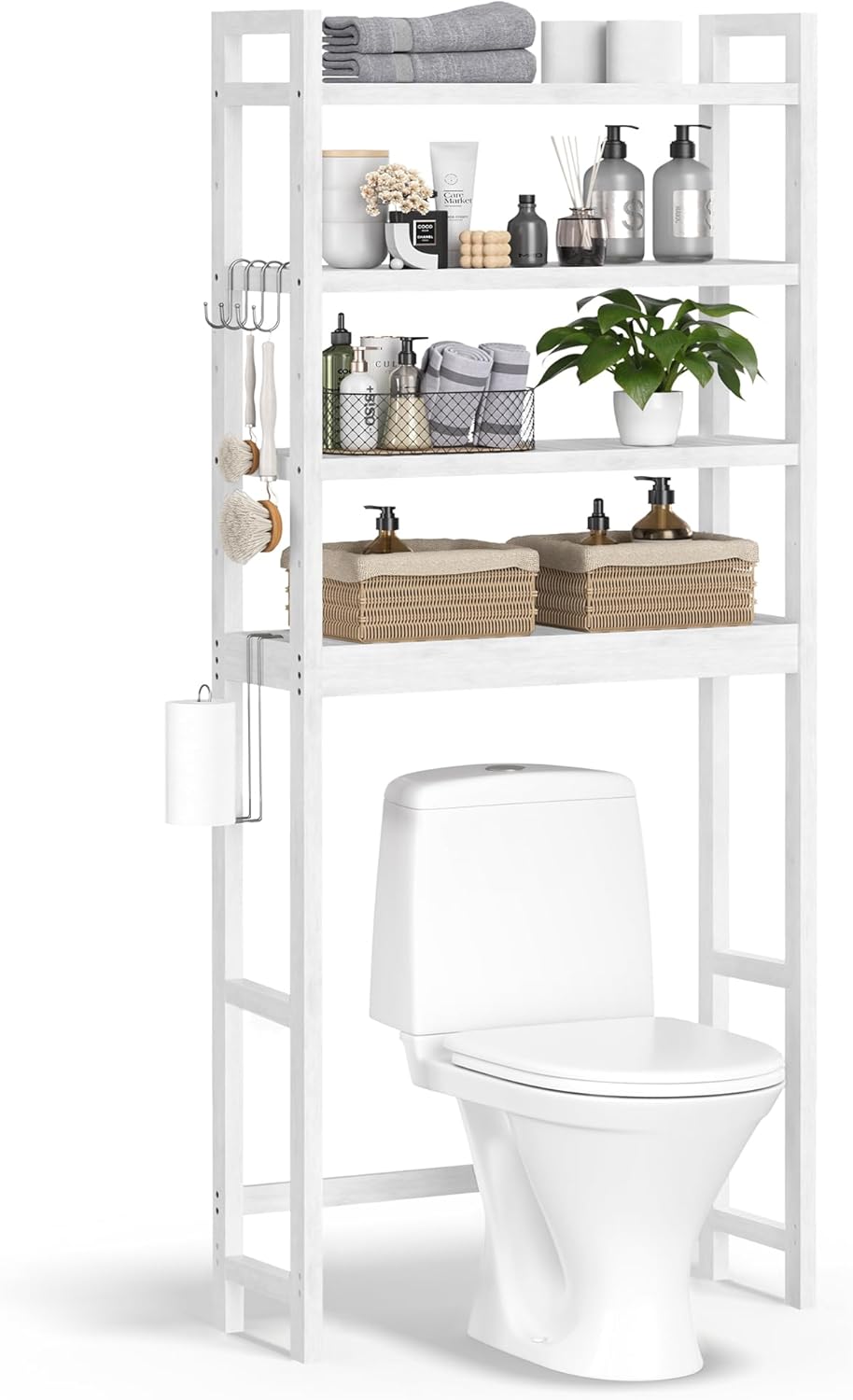 Over The Toilet Storage Organizer with Adjustable Shelves