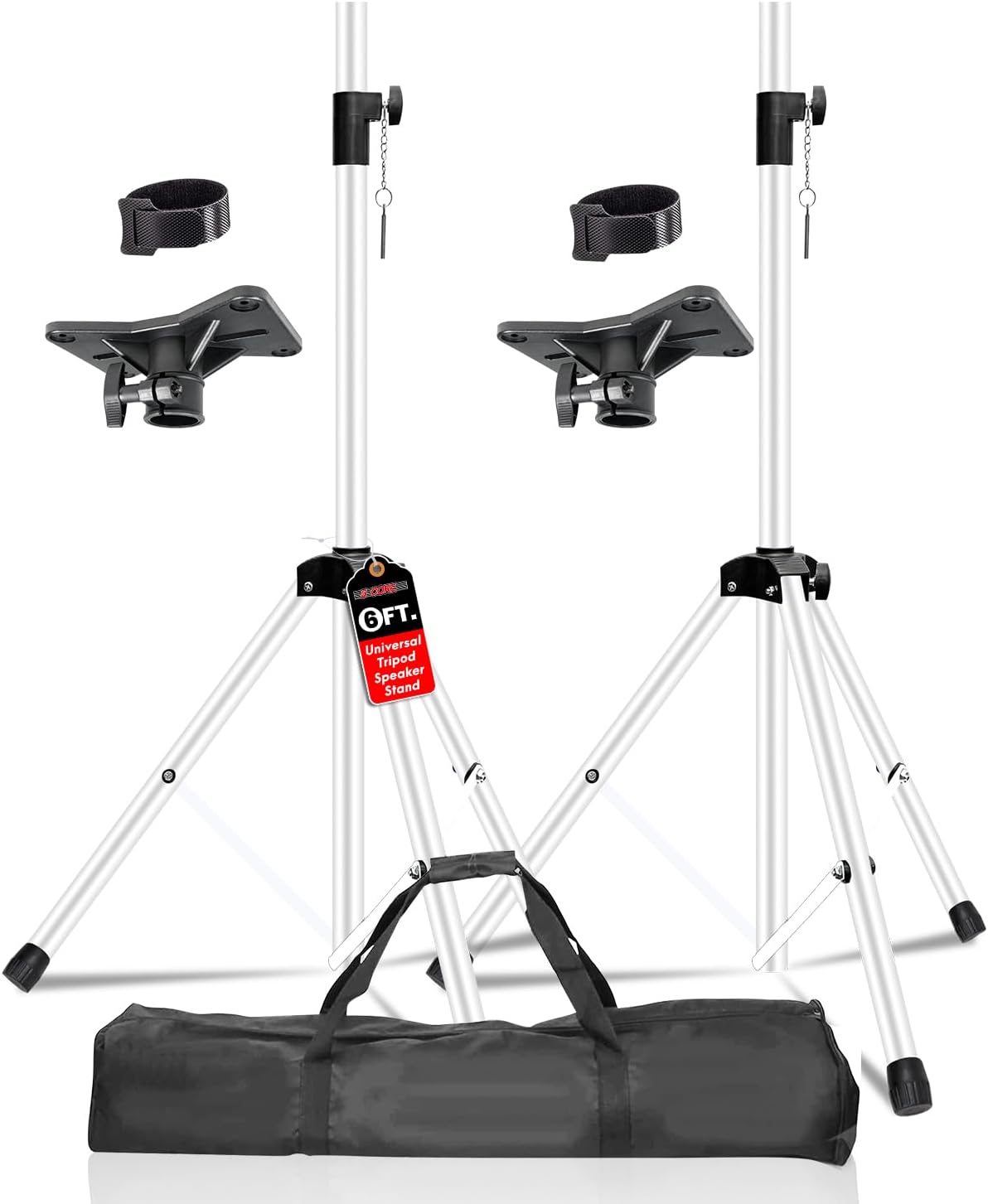 Adjustable Height Speaker Stand Pair for PA DJ Studio Use