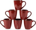 vicrays Coffee Mug Set 12 Ounce, Set of 6 - Durable Glazed Ceramic