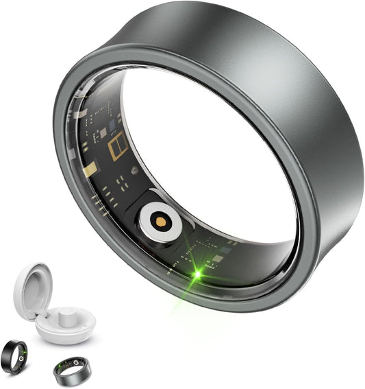 Smart Ring Health Tracker - Monitor Heart Rate, Oxygen, Sleep | Aichiken