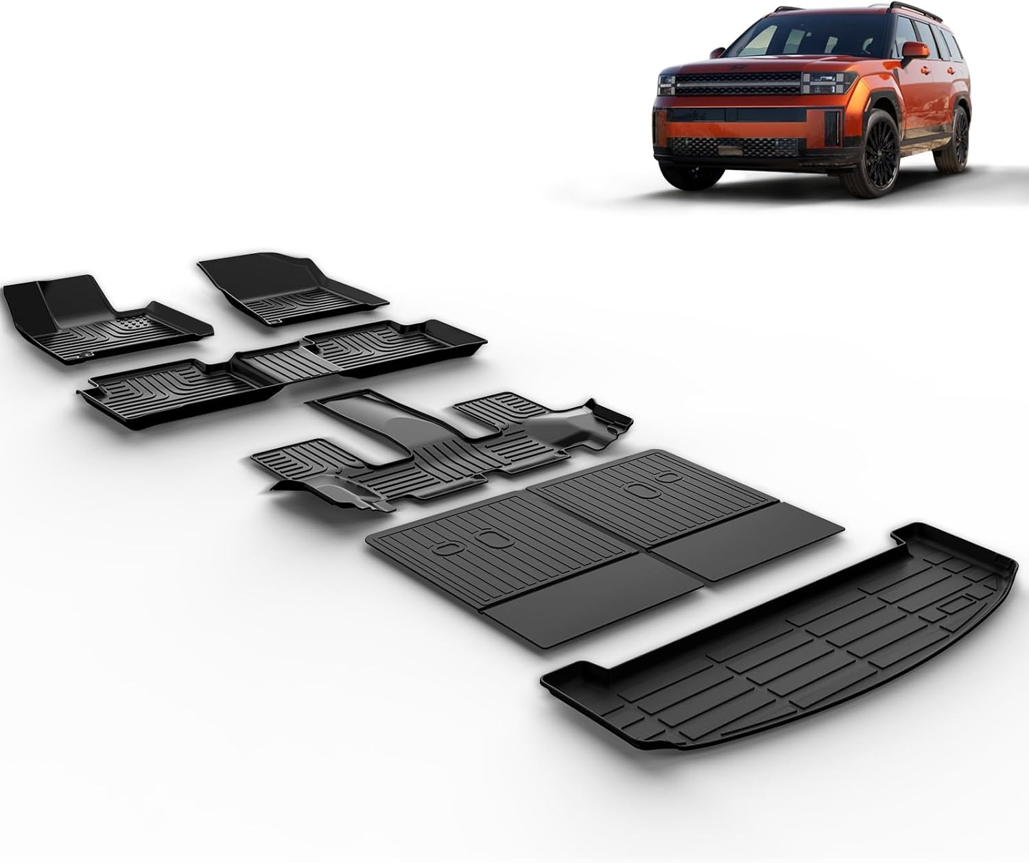 Custom Fit Floor Mats for 2024 2025 2026 Hyundai Santa Fe