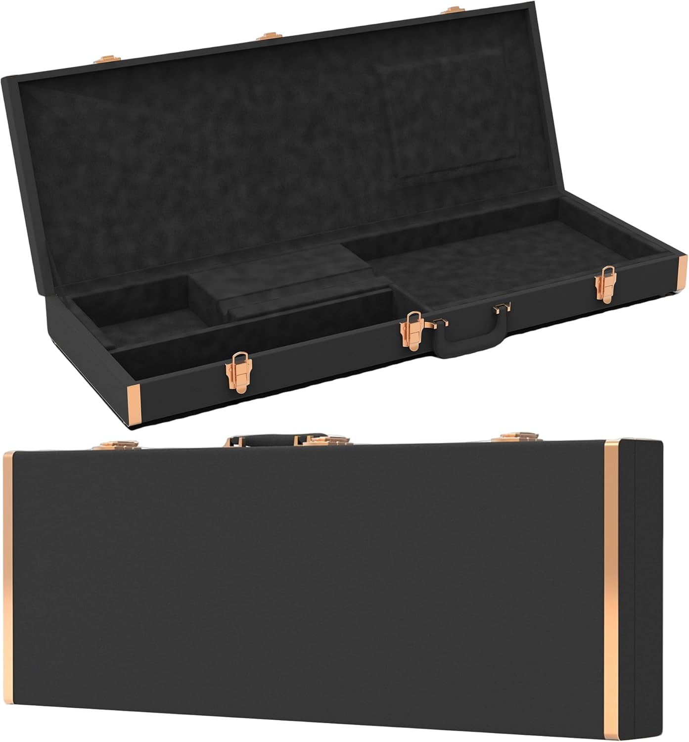Electric Guitar Hard Case with Lock for 39in Models - Classic Black