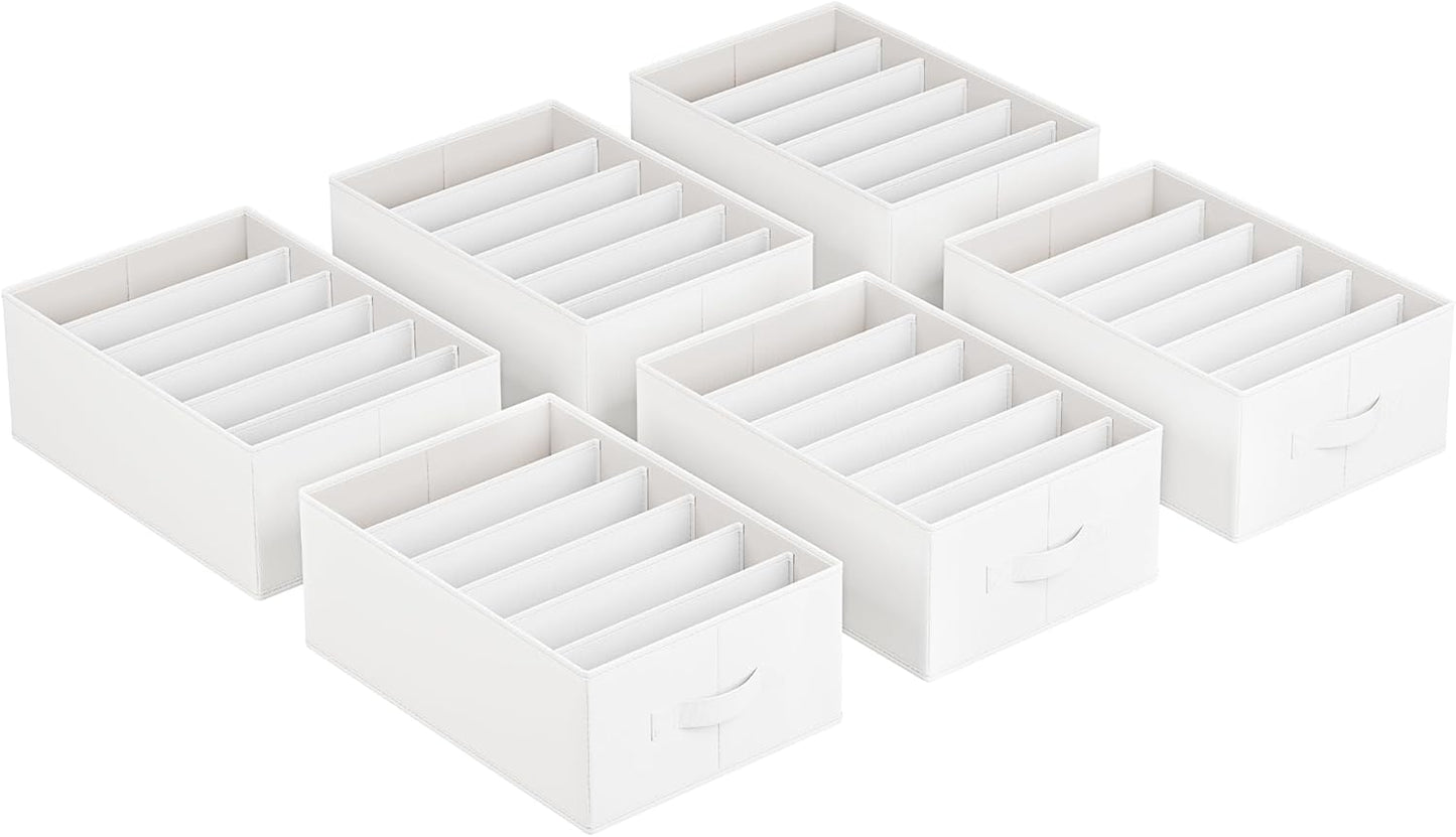 SONGMICS Set of 6 Large Wardrobe Clothes Organizers for Easy Storage