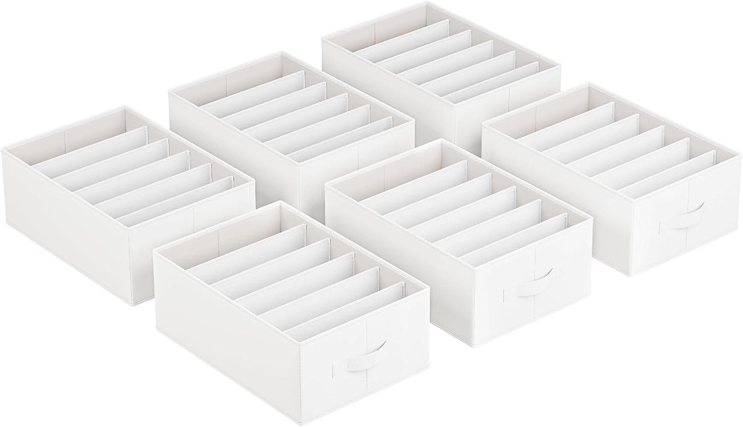 SONGMICS Set of 6 Large Wardrobe Clothes Organizers for Easy Storage
