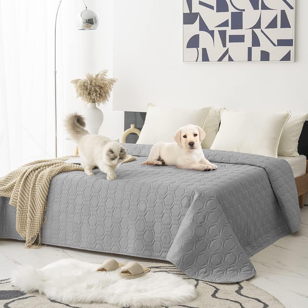 Waterproof Anti-Slip Dog Bed Cover for Pets - Light Grey