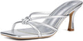 Kitten Strappy Heels for Women Knotted Square Open Toe