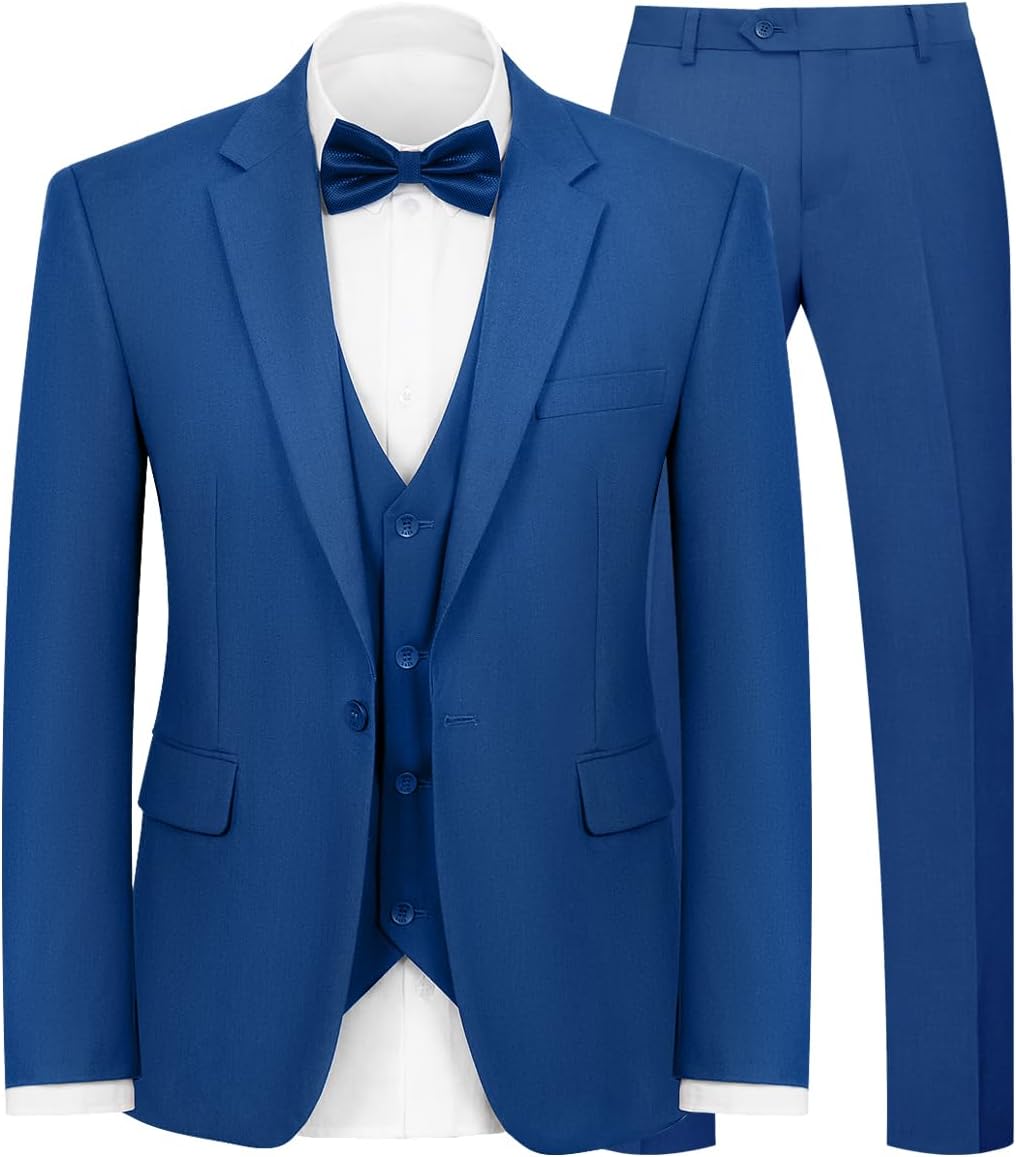 Men's 3-Piece Slim Fit Suit Set for Weddings and Parties