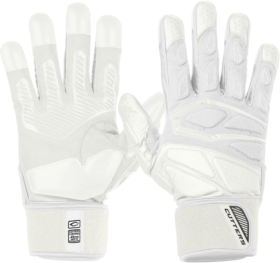 Cutters Force Padded Football Gloves for Lineman with Grip