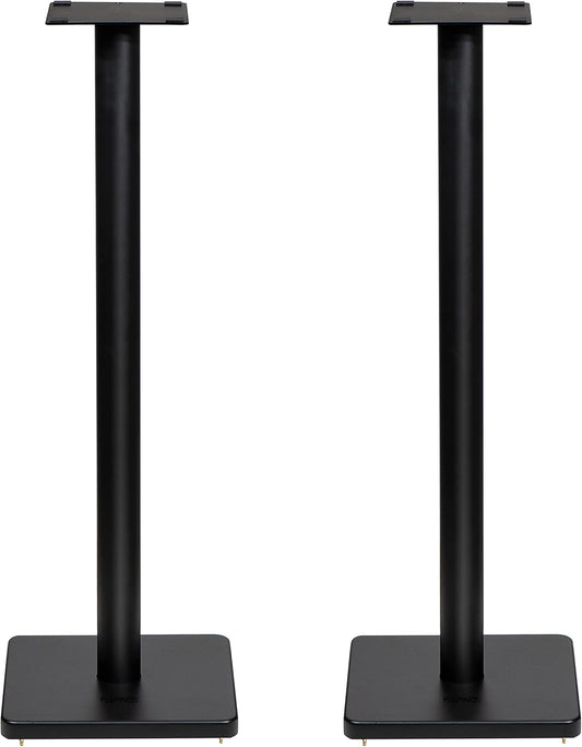 Fluance Matte Black Speaker Stands - Solid Construction, Cable Management