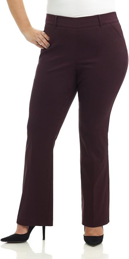 Rekucci Curvy Woman Ease into Comfort Bootcut Plus Size Pant
