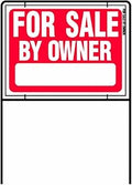 FOR SALE BY OWNER SIGN 36 in H x 25 in W - Bold Double-Sided