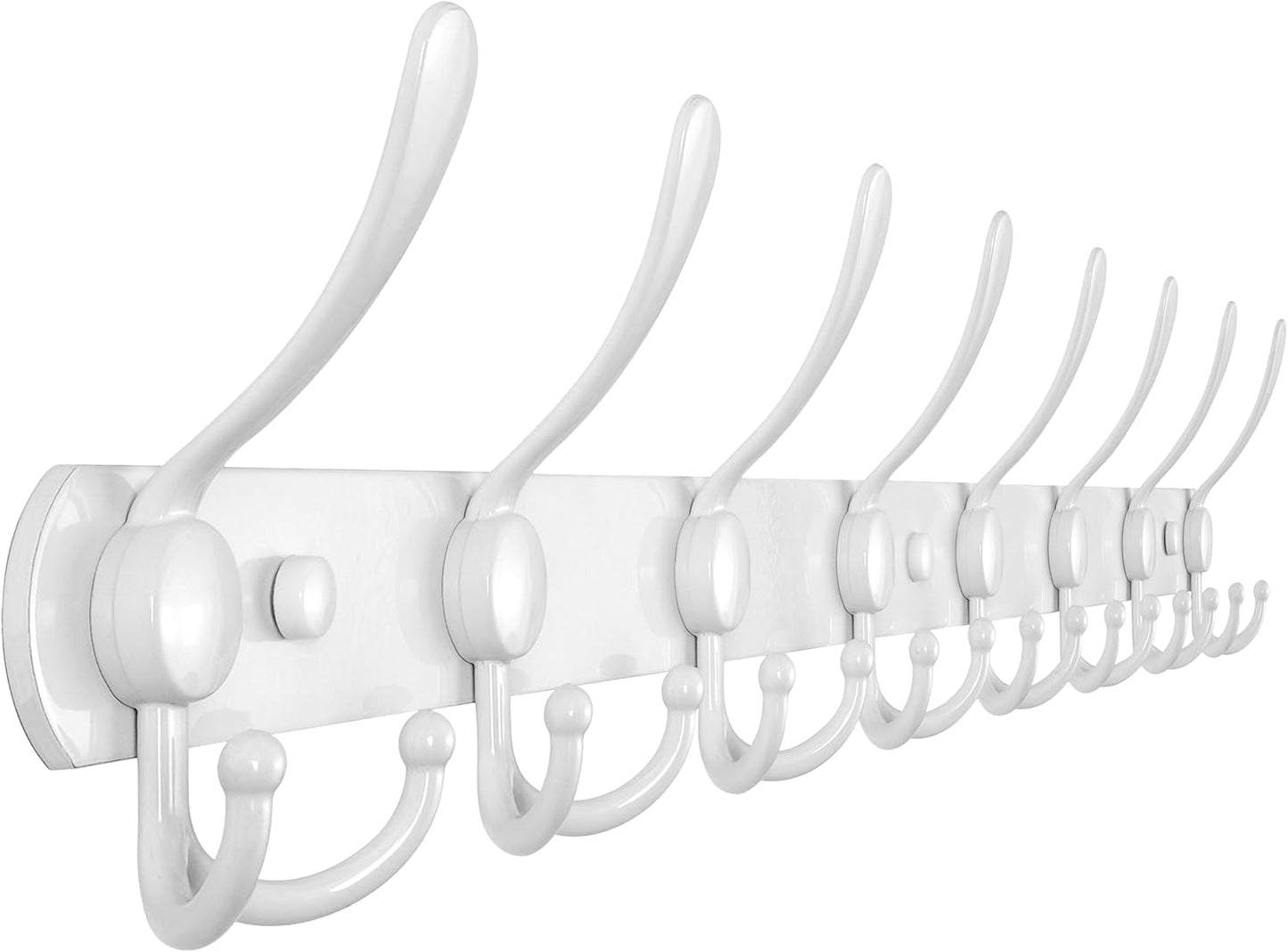 Dseap Coat Rack Wall Mount - Heavy Duty 8 Tri-Hooks