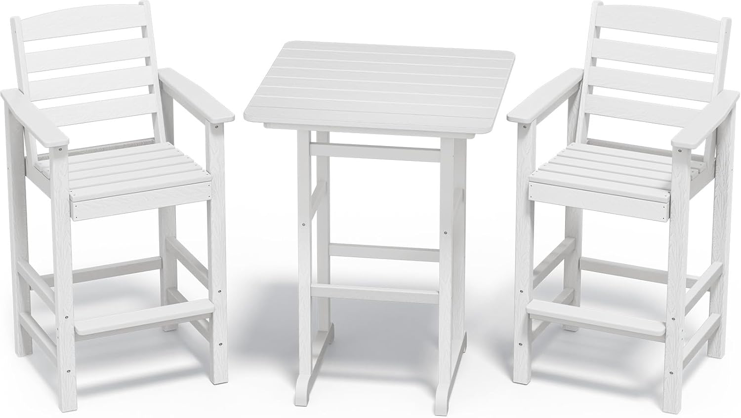 Adirondack Bar Chairs Set of 2 with Table for Outdoor Relaxation