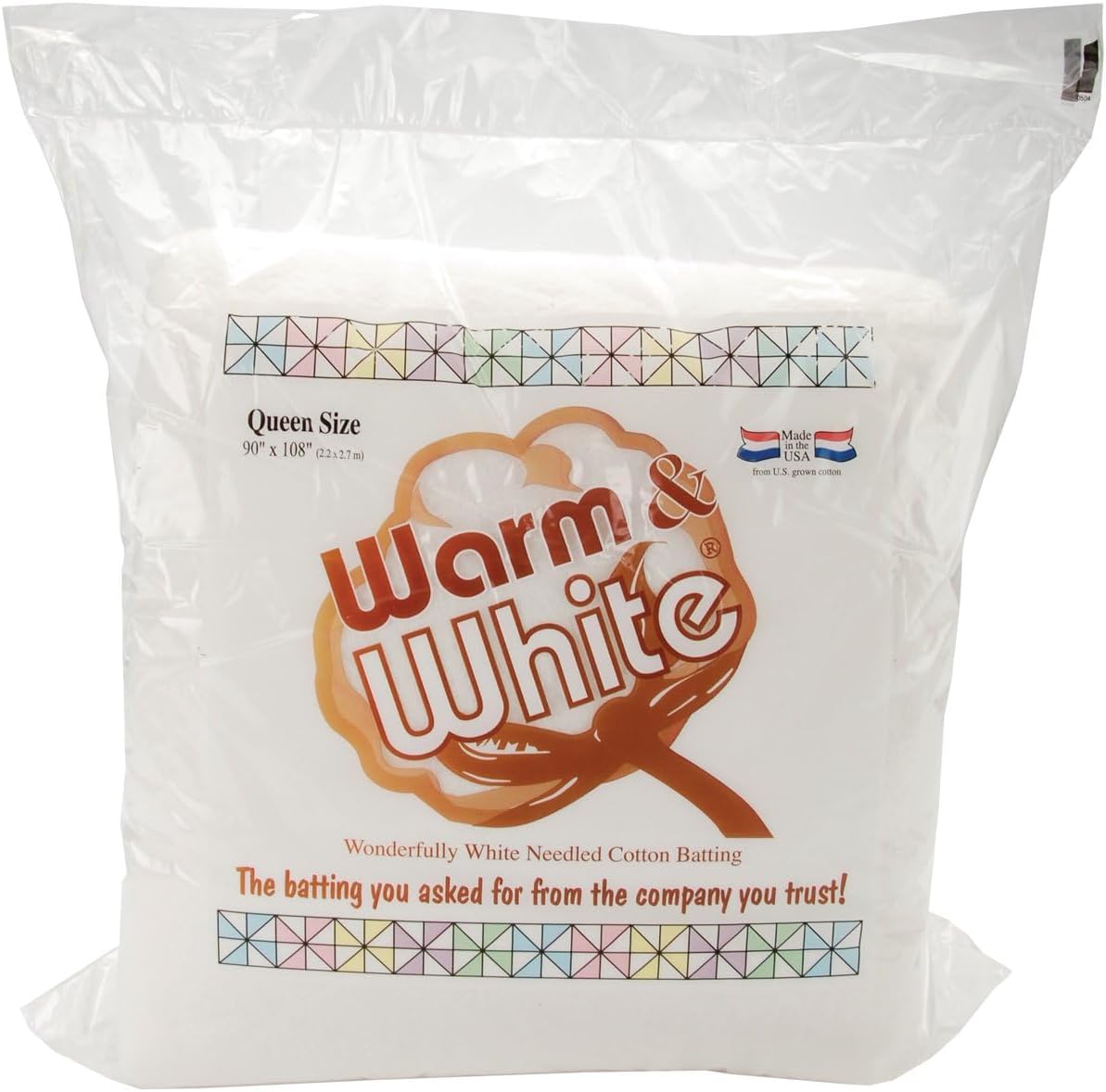 Warm & White Cotton Batting for Quilting Projects and Crafts