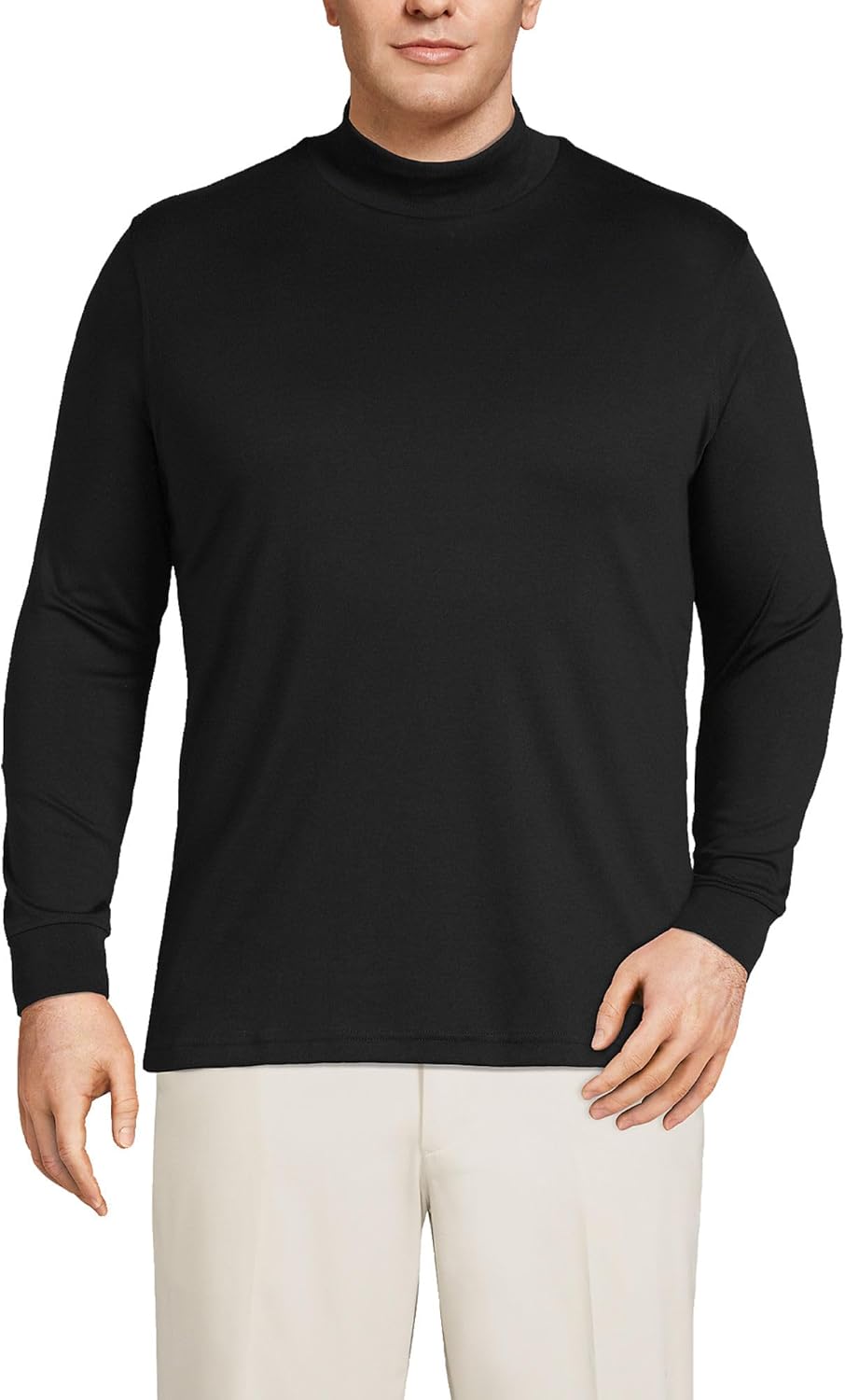 Lands' End Men's Supima Cotton Mock Turtleneck Shirt Review