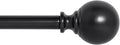 Ivilon Black Curtain Rod 48-86 Inch - Elegant Ball Style