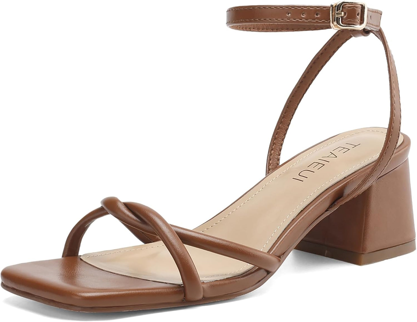Women's Strappy Heels for Dressy Open Square Toe Comfort