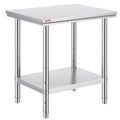 Commercial Stainless Steel Worktable 24 x 30 x 32 in - Heavy Duty Prep