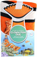 Plush and Playful Clown Fish Tail Lightweight Blanket - Cozy Travel