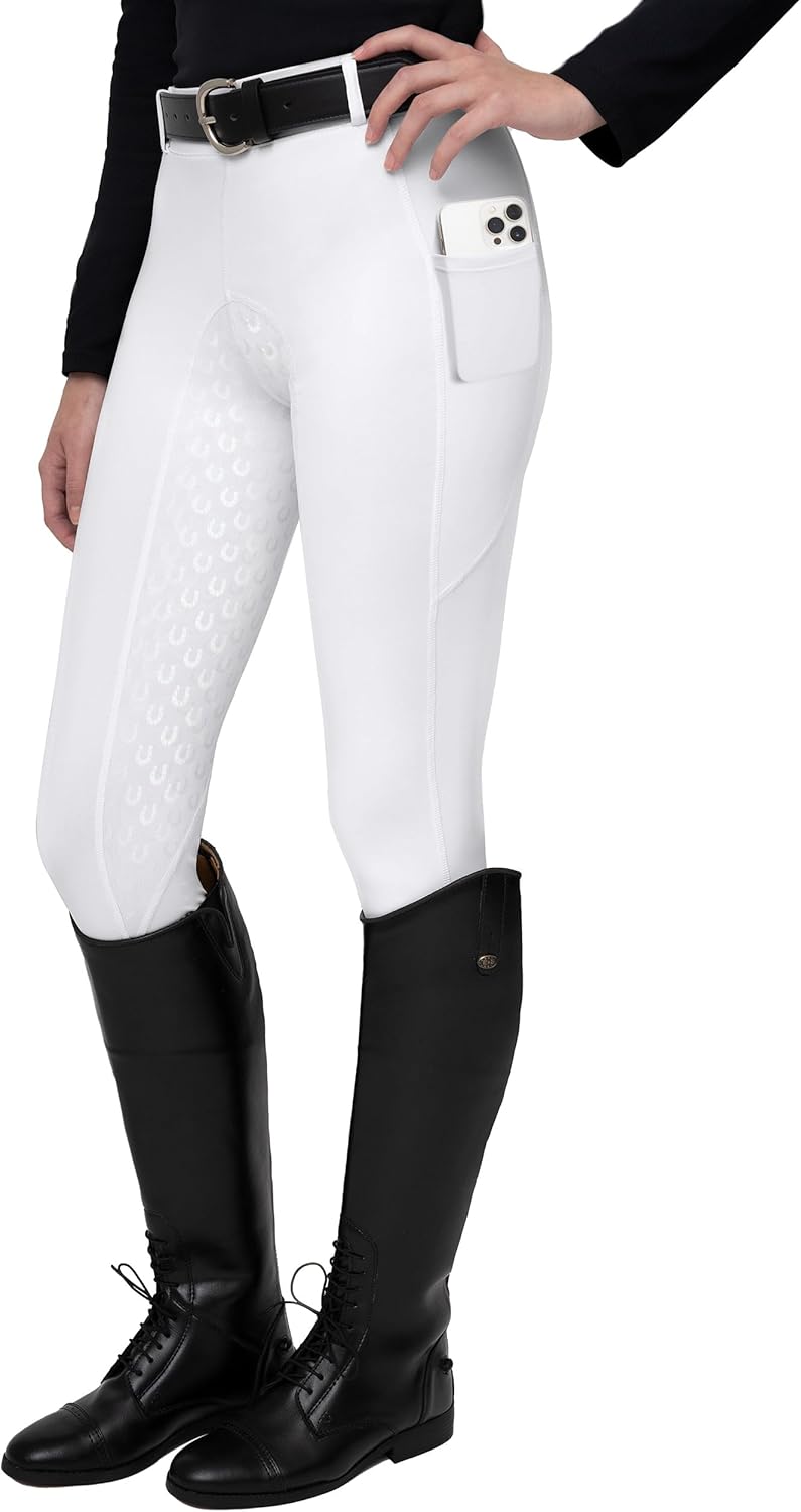 FitsT4 Sports Women's Full Seat Riding Tights with Grip Design