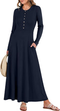 ANRABESS Women's Long Sleeve Maxi Dress Fit & Flare - Flattering