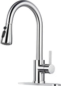 Kitchen Faucet with Pull Down Sprayer - Polished Chrome High Arc