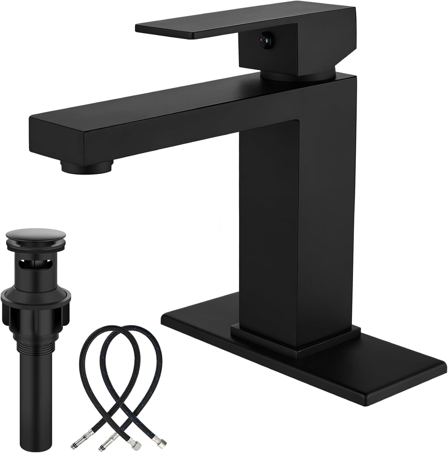 Midanya Bathroom Faucet: Modern Single Handle Matte Black Design