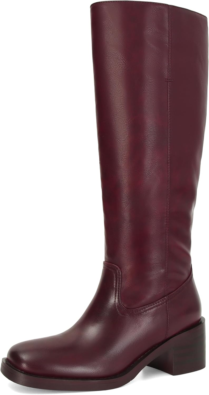 DOEYG Women's Banana Knee High Boots for Fashionable Comfort