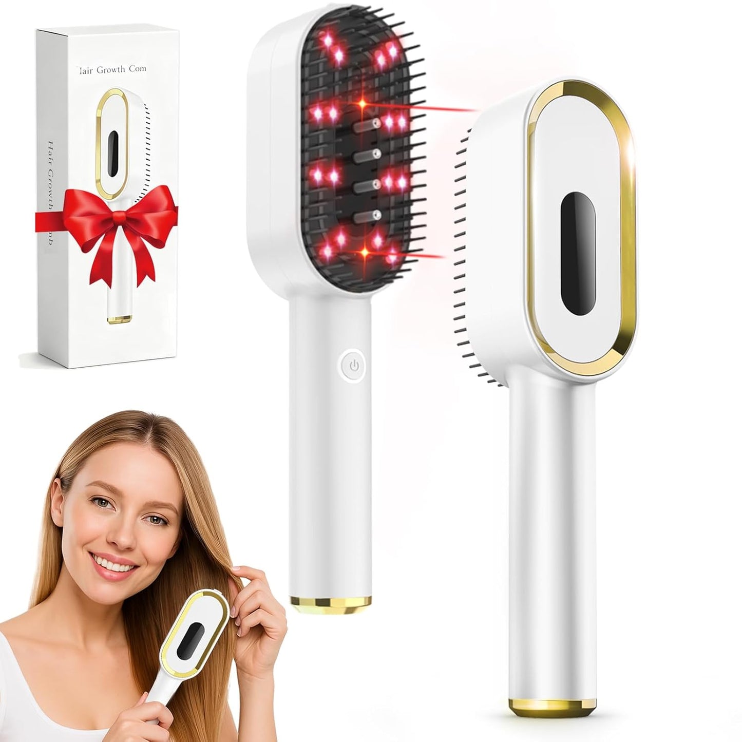 Laser Hair Growth Comb - Handheld Therapy for Thicker Hair