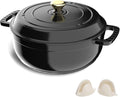 Enameled Cast Iron Round Dutch Oven 7.5QT - Heavy-Duty, Oven Safe