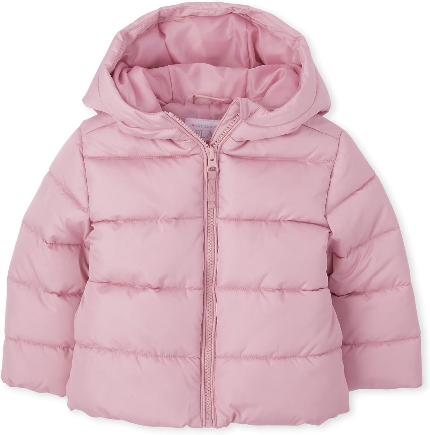 Medium Weight Wind-Resistant Puffer Jacket for Baby Girls