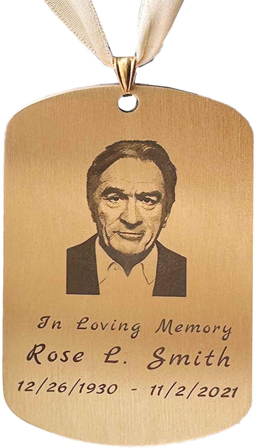 Personalized Urn Plaques with Photo Engraving for Memorials