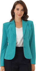 Allegra K Women's Work Office Blazer Stretch Notch Lapel - Comfortable