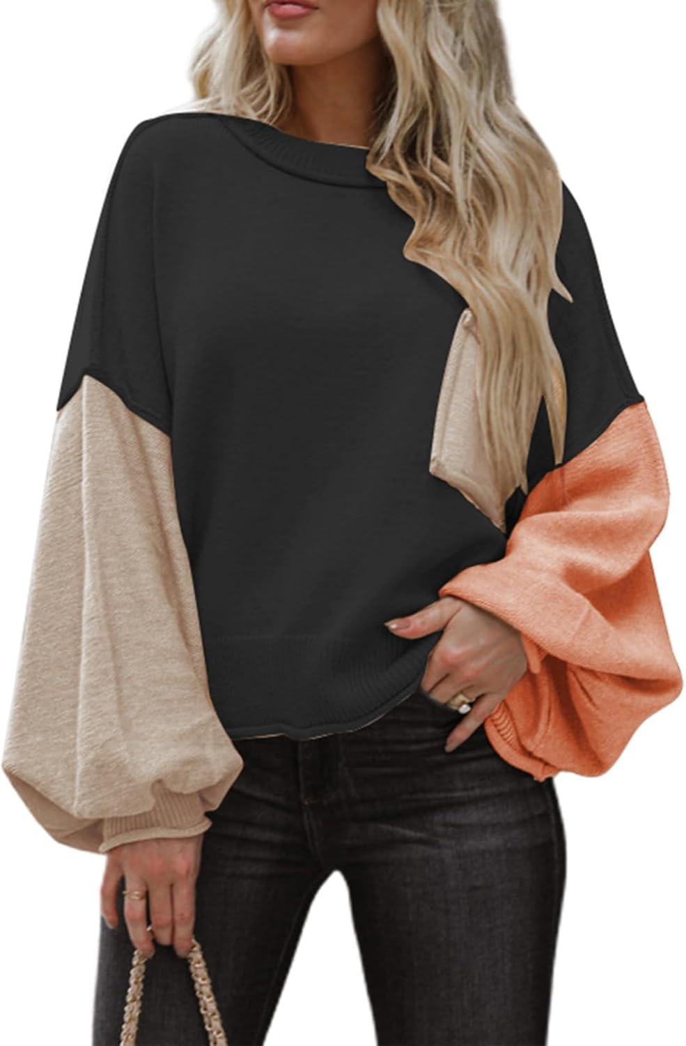 Dokotoo Women's Casual Pullover Sweater for Fall and Winter