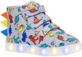 FabKids Kids High Top Lace Up Sneakers - Cushy Light-Up Style