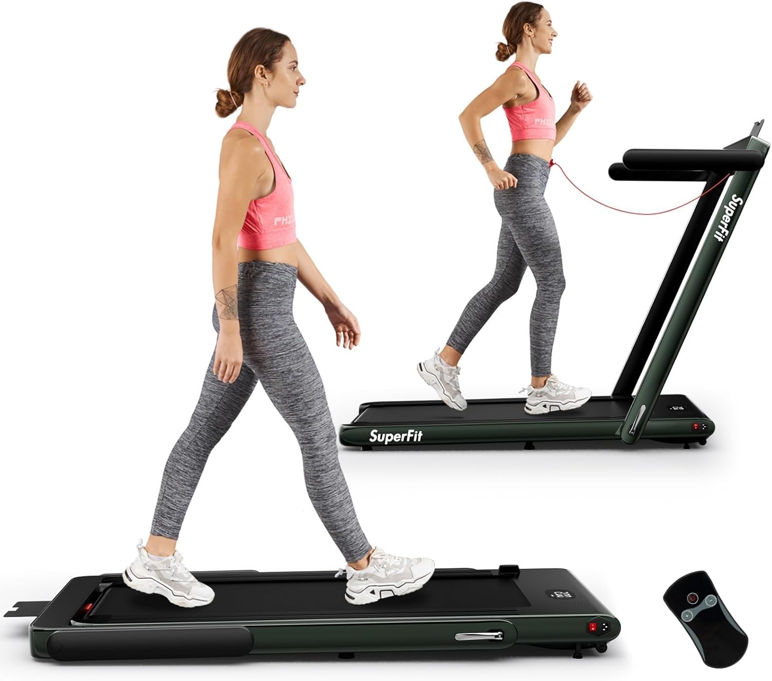 Goplus 2 in 1 Folding Treadmill for Home Office Workouts