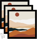 Black 14x14 Picture Frame Set of 3 - Classic Square Frames for Wall